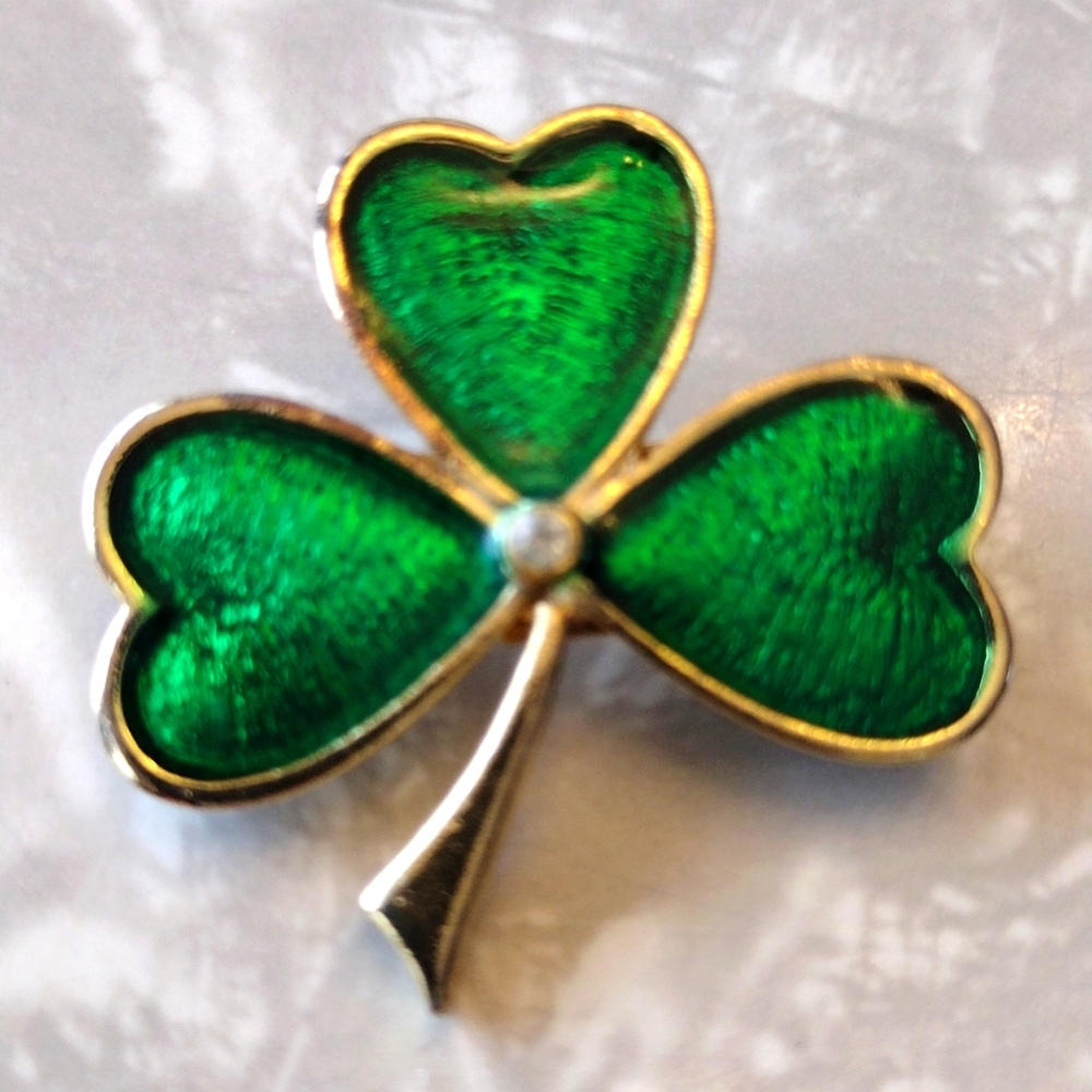 B.J. enamel painted clover.